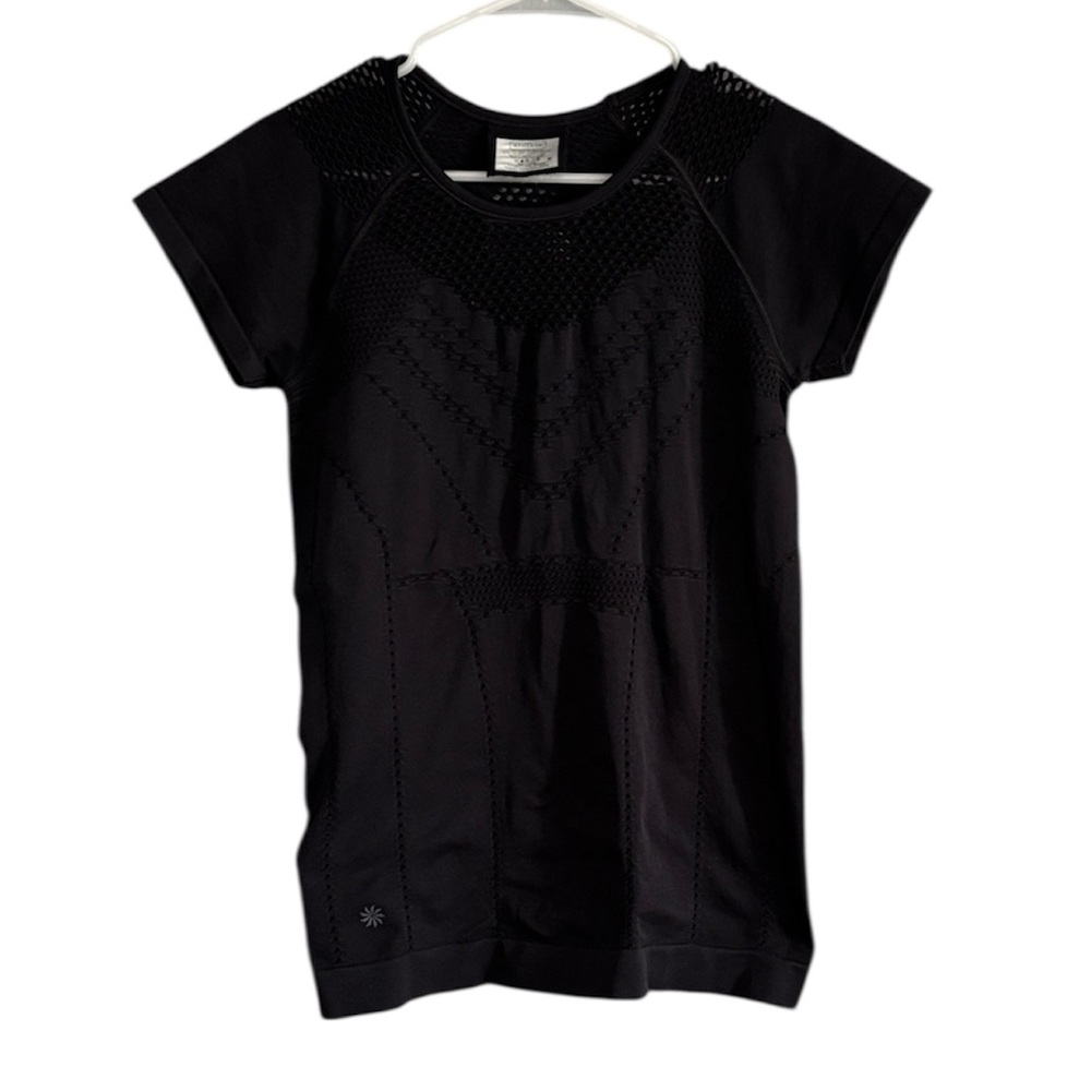 Athleta Black Short Sleeve Athletic Tee